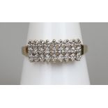 Gold diamond set ring