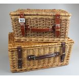 2 wicker baskets