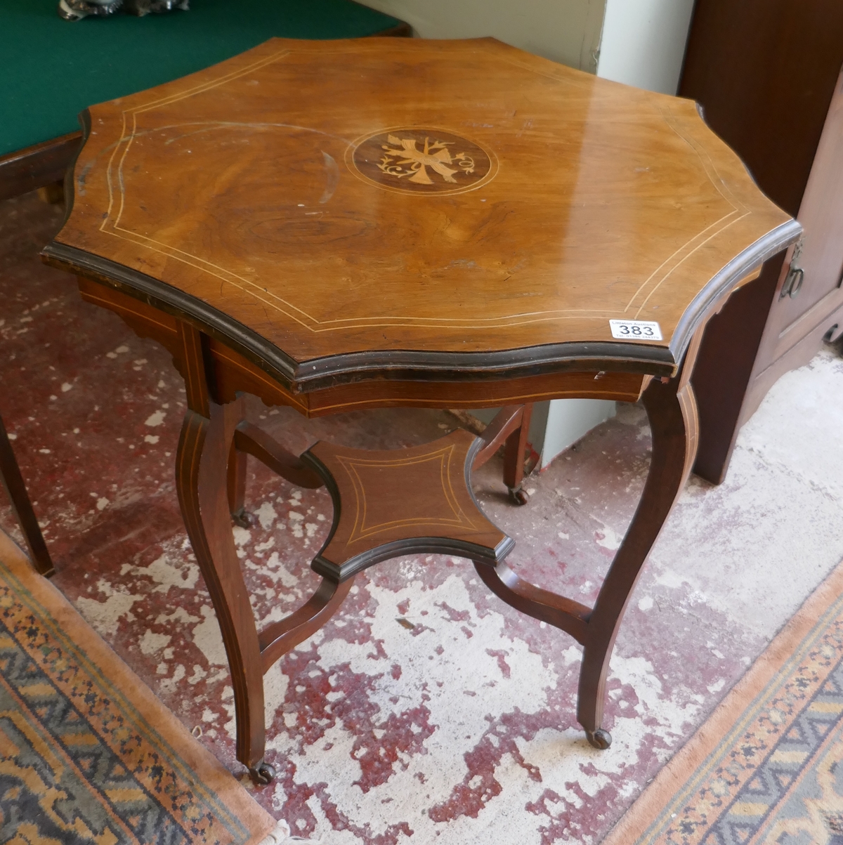 Inlaid rosewood occasional table