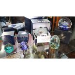 Collection of boxed paperweights