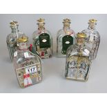 Collection of Holmegaard Christmas decanters