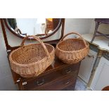 2 wicker baskets