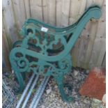 Pair of cast iron bench ends