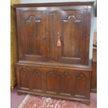 Early 18thC oak Bacon cupboard (fine colour & patina) - Approx W: 139cm D: 50cm H: 174cm