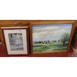 2 oil paintings by local artist Guiliano Ponzi