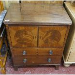 Walnut Edwardian drinks cabinet