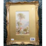Ebeneeza Wake Cook - Small watercolour in ornate gilt frame - Vietri, South Italy