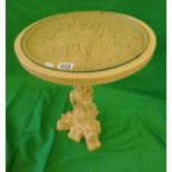 Oriental themed pedestal table