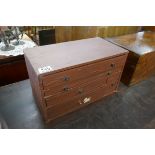 Small watch makers cabinet with contents