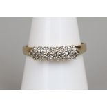 Gold diamond set ring