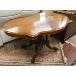 Walnut & inlaid tilt top breakfast table