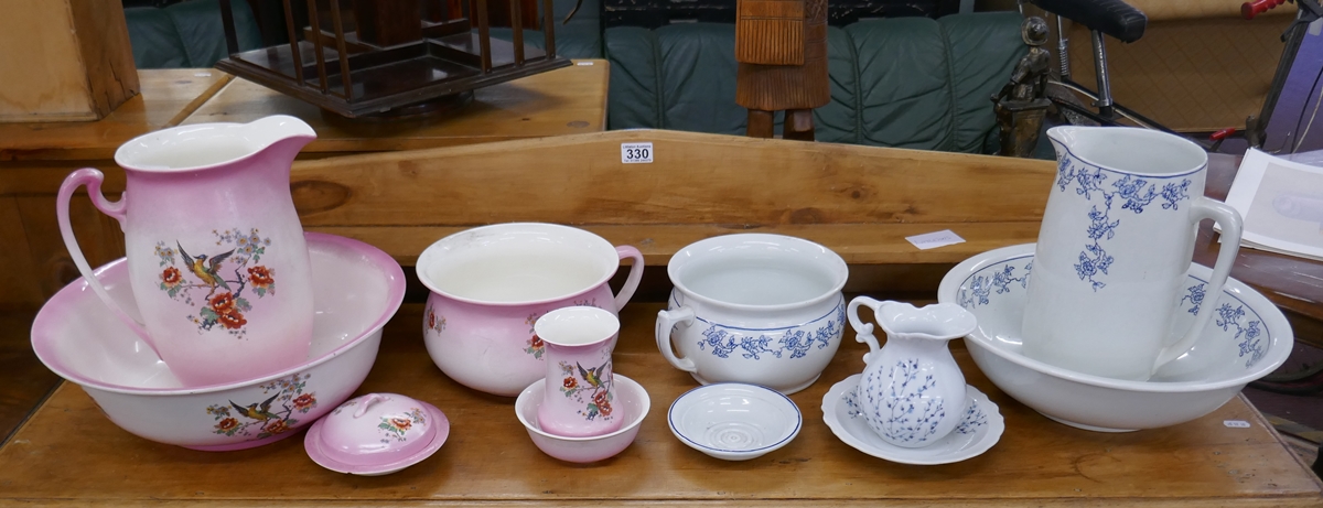 2 large jug and bowls etc