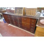 Large vintage mahogany shop counter - Approx W: 264cm D: 60cm H: 96cm
