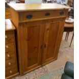 Antique pine cupboard - Approx W: 97cm D: 46cm H: 124cm