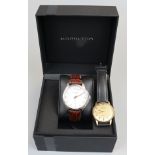 Cased Hamilton & Montine 17 jewel gents watches