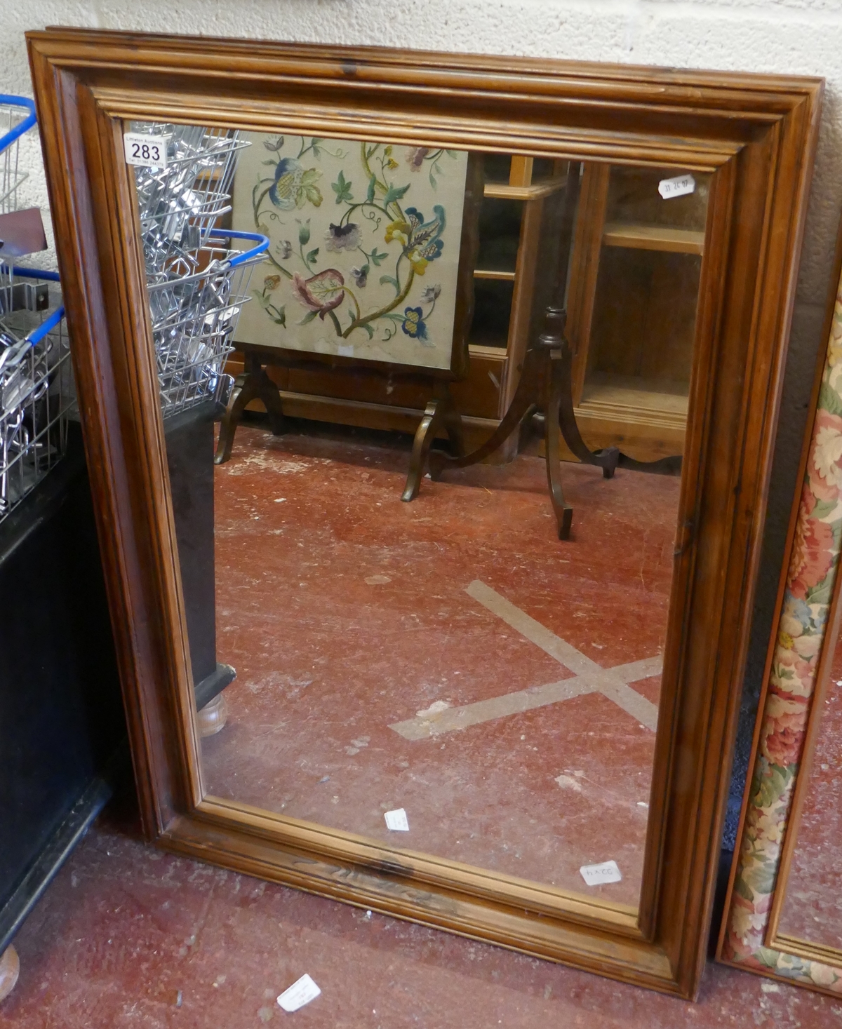Pine framed mirror