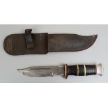 WW2 American knife in sheath
