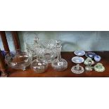 Collection of glass & Wedgwood Jasper Ware