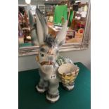 Large ceramic L/E Italian donkey - Approx H: 50cm