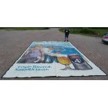 Very large Stella Artois advertising poster printed on vinyl from the Glastonbury festival - 7.5m