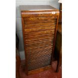 1930S tambour front cabinet - Approx W: 44cm D: 36cm H: 110cm