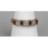 Gold diamond set ring