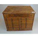 Small Victorian collectors chest to include contents
