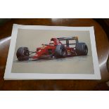 15 duplicate Ferrari prints by Dave Blyth