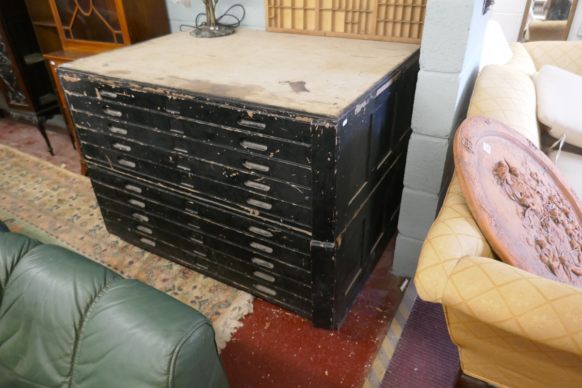 Vintage plan chest by Staverton - Image 4 of 4