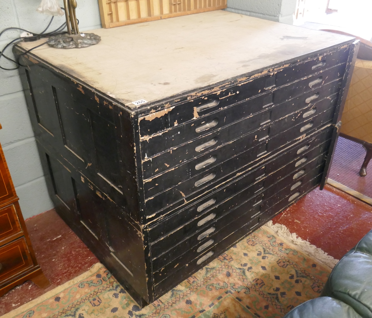 Vintage plan chest by Staverton