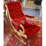 Decorative upholstered rocking chair