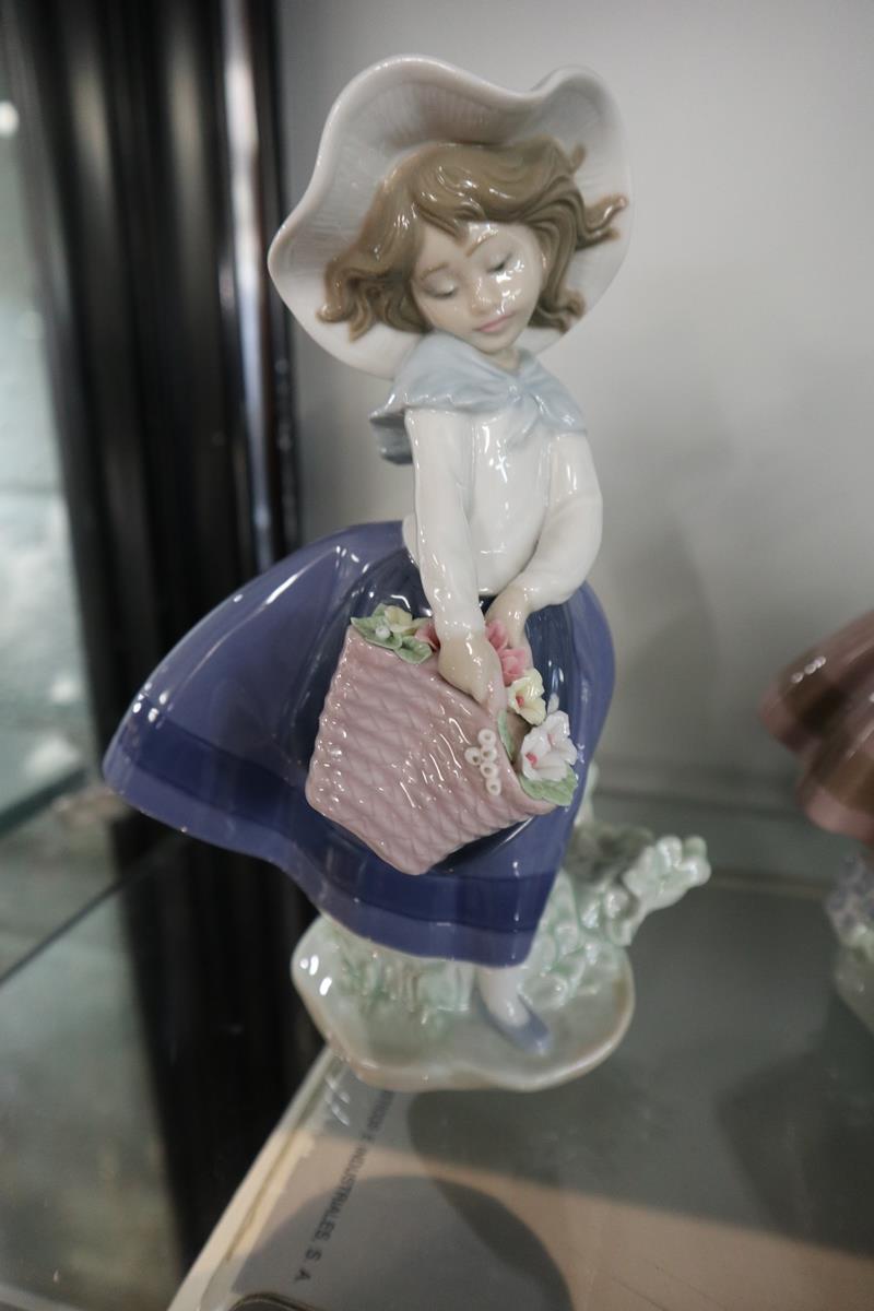 Lladro - 2 girl figures, small vase & eggcup - Image 2 of 9