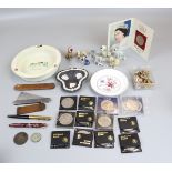 Collectibles to include a 14ct gold nib fountain pen, coins, pin badges & Lady & the Tramp Wade