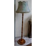 Oak standard lamp