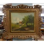 William Stone - Small oil in ornate gilt frame - Approx W: 29cm x H: 24cm