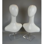 Pair of contemporary busts