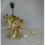 Novelty giraffe lamp