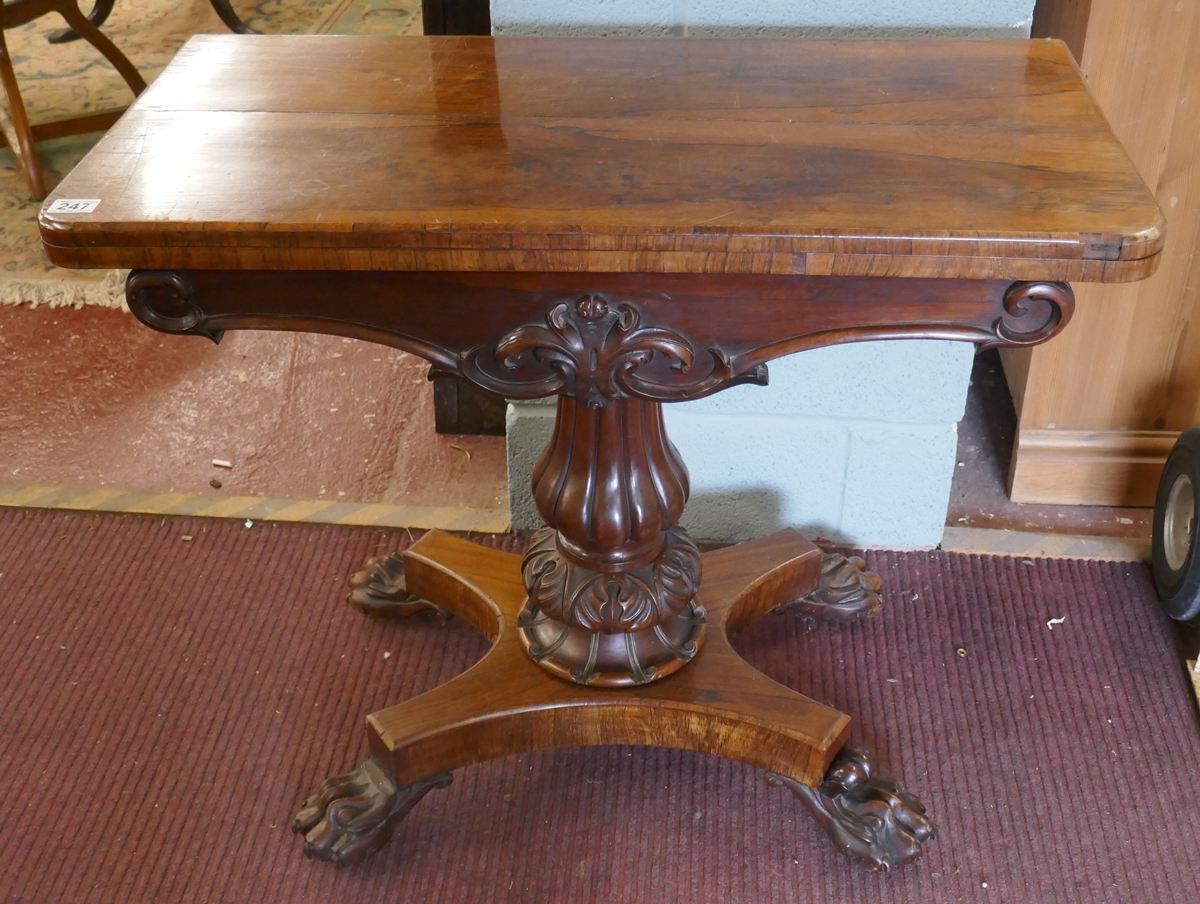 Regency Rosewood card table