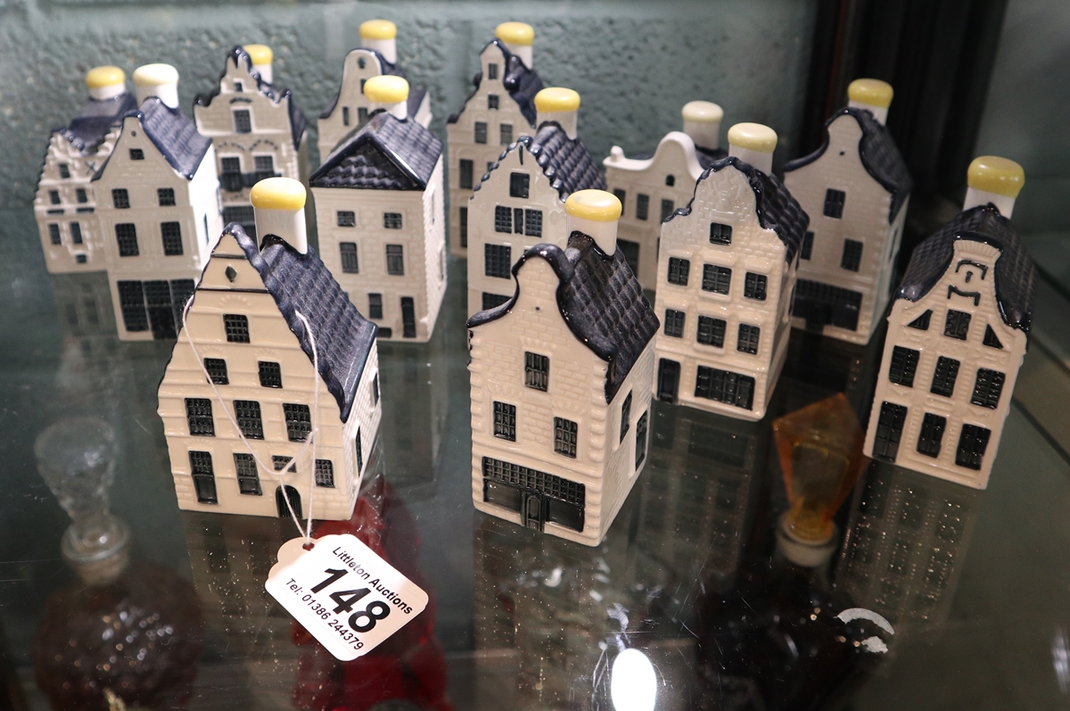 Collection of blue Delft Bols buildings - All full