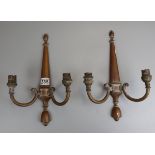 Pair of copper wall sconces