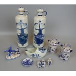 Collection of blue & white Delft