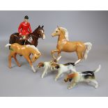 Horses & hounds to include Beswick