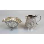 White metal jug & bowl - Possibly Indian silver