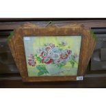 Still life Art Deco oak frame