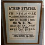 Original livestock sale poster