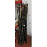 Collection of sea fishing rods