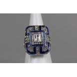 Art Deco style costume ring, size N