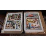 Large portfolio of mid century educational prints