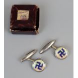 Helmut Braune Nazi SS cufflinks