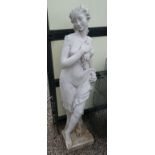Large stone figure of lady - Approx H: 140cm